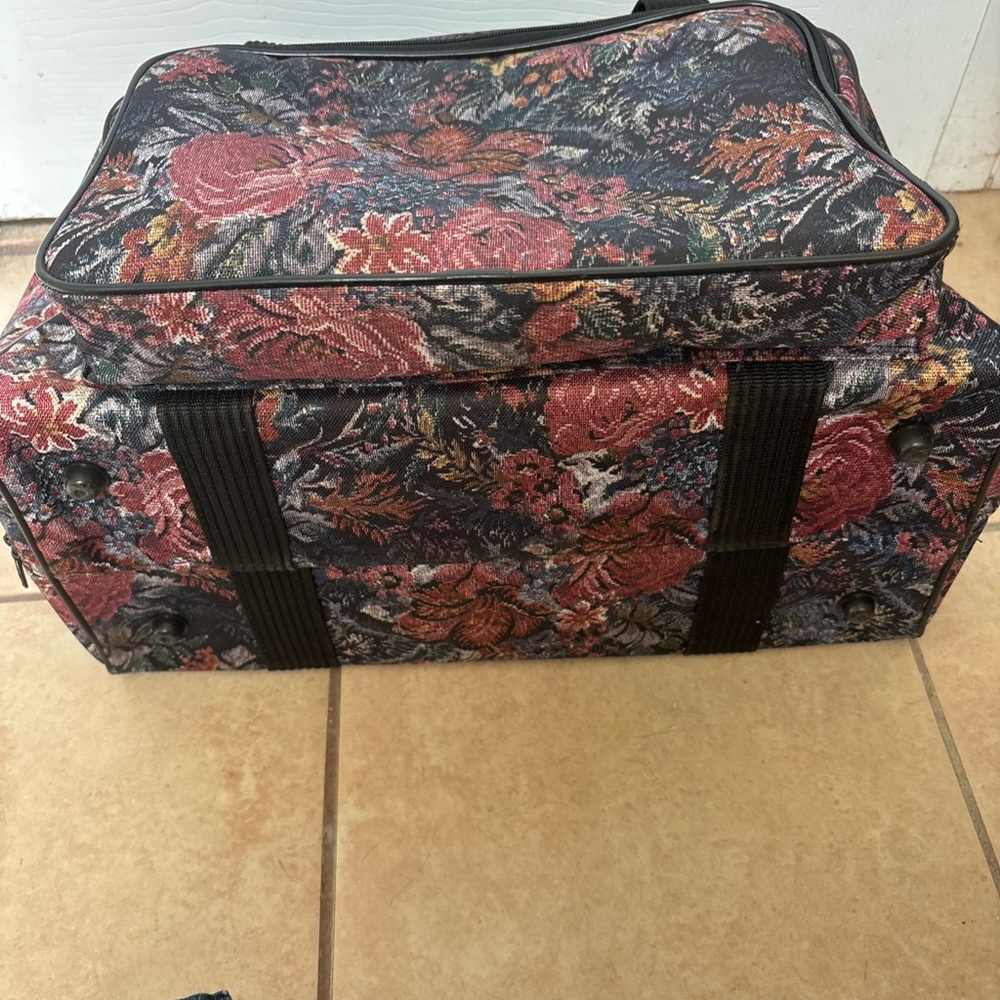 Vintage Kenmore Sewing Machine Carrying Case, Travel Carry Tote Bag Tapestry - Picture 2 of 13